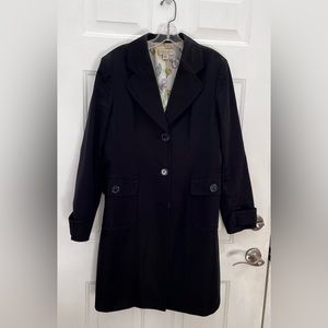 Casual Corner large rain coat black